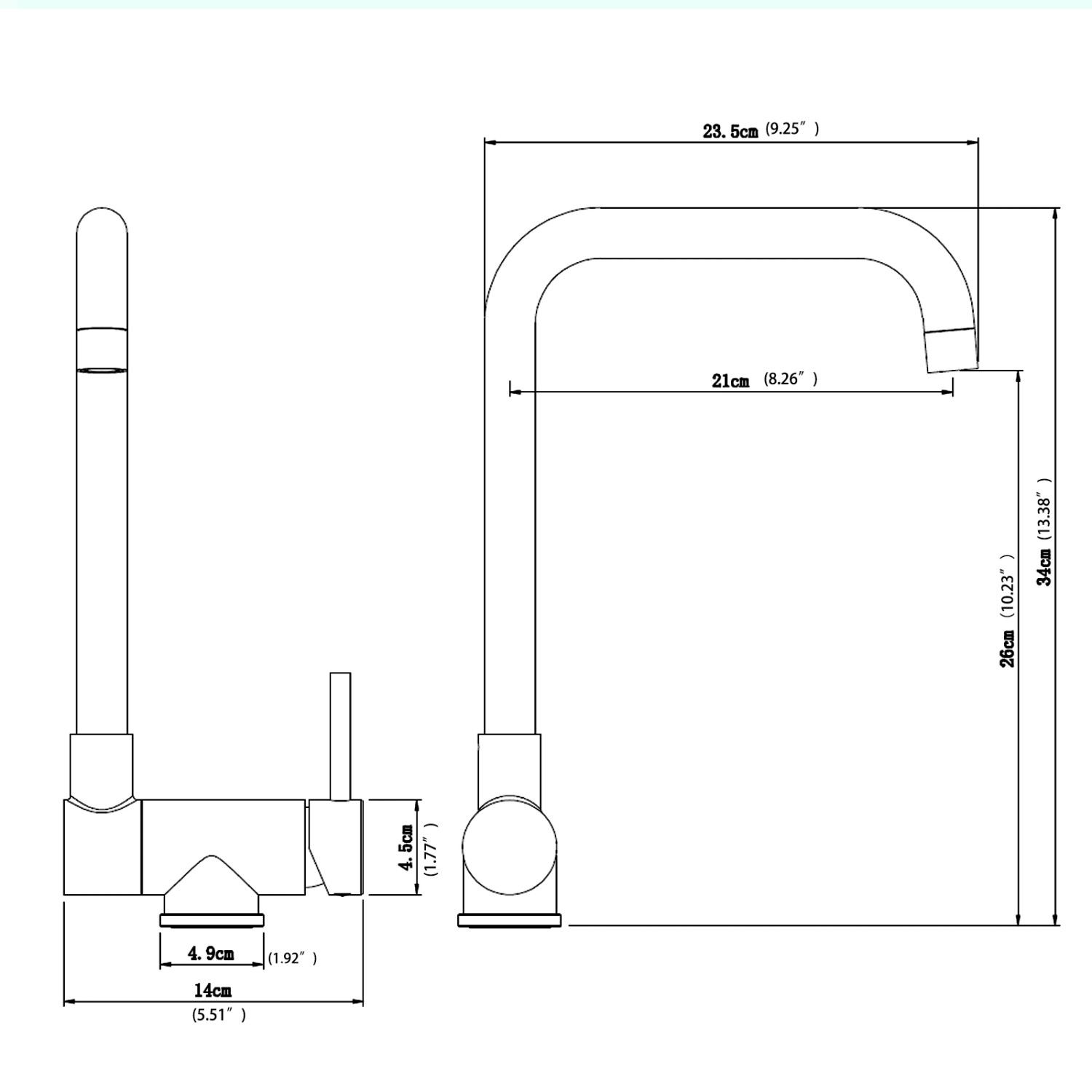 AICA Wasserhahn Doppelfunktion 360° Drehbare Kippbare Silber Küchenarmatur mit 304 Edelstahl und Keramikventil Mischbatterie_2
