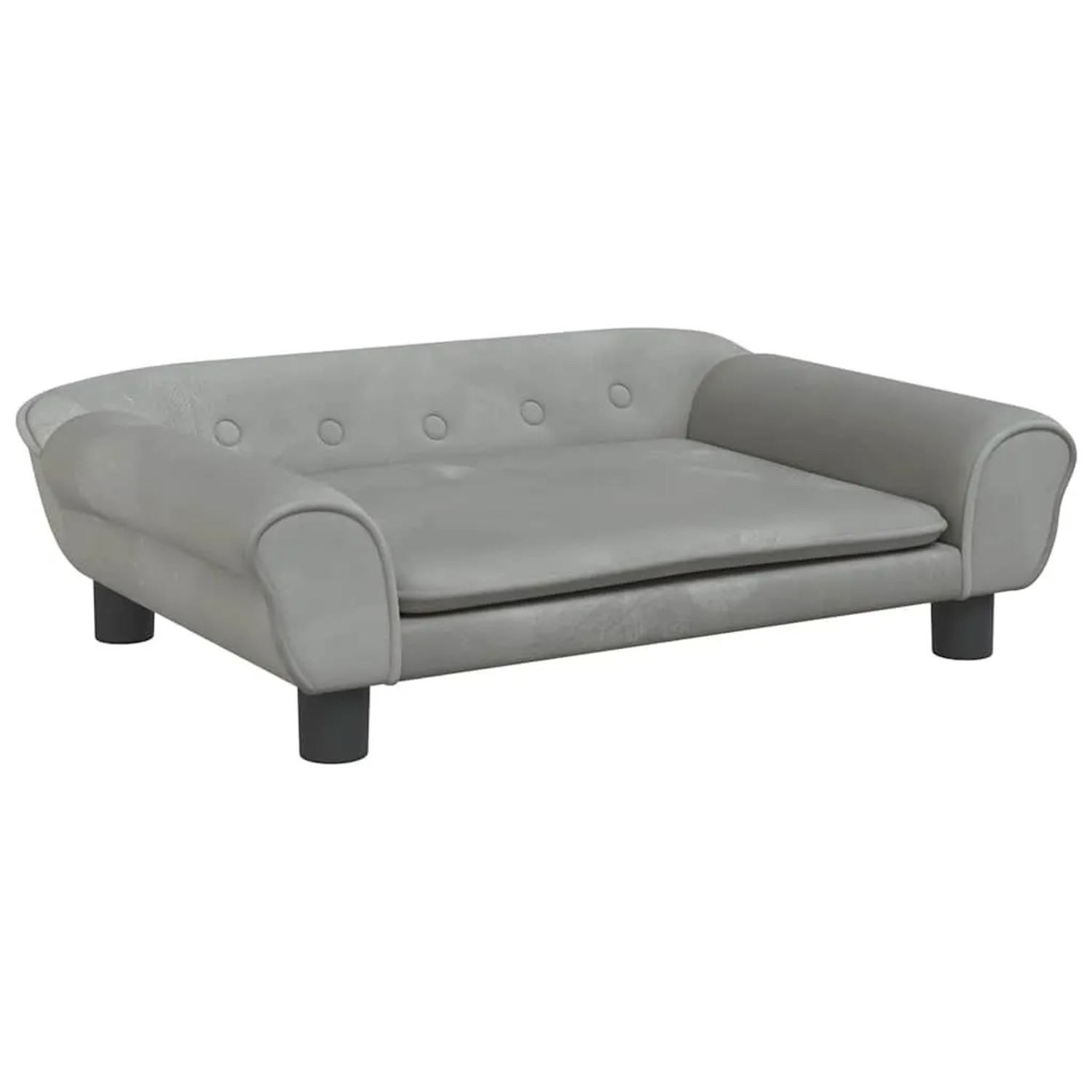 vidaXL Hundebett Hellgrau 70x48x22 cm Samt 172013