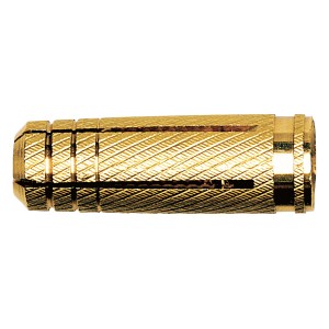 Fischer Messingdübel MS 6 x 22 K, ein goldfarbener Spreizdübel für metrische Schrauben.