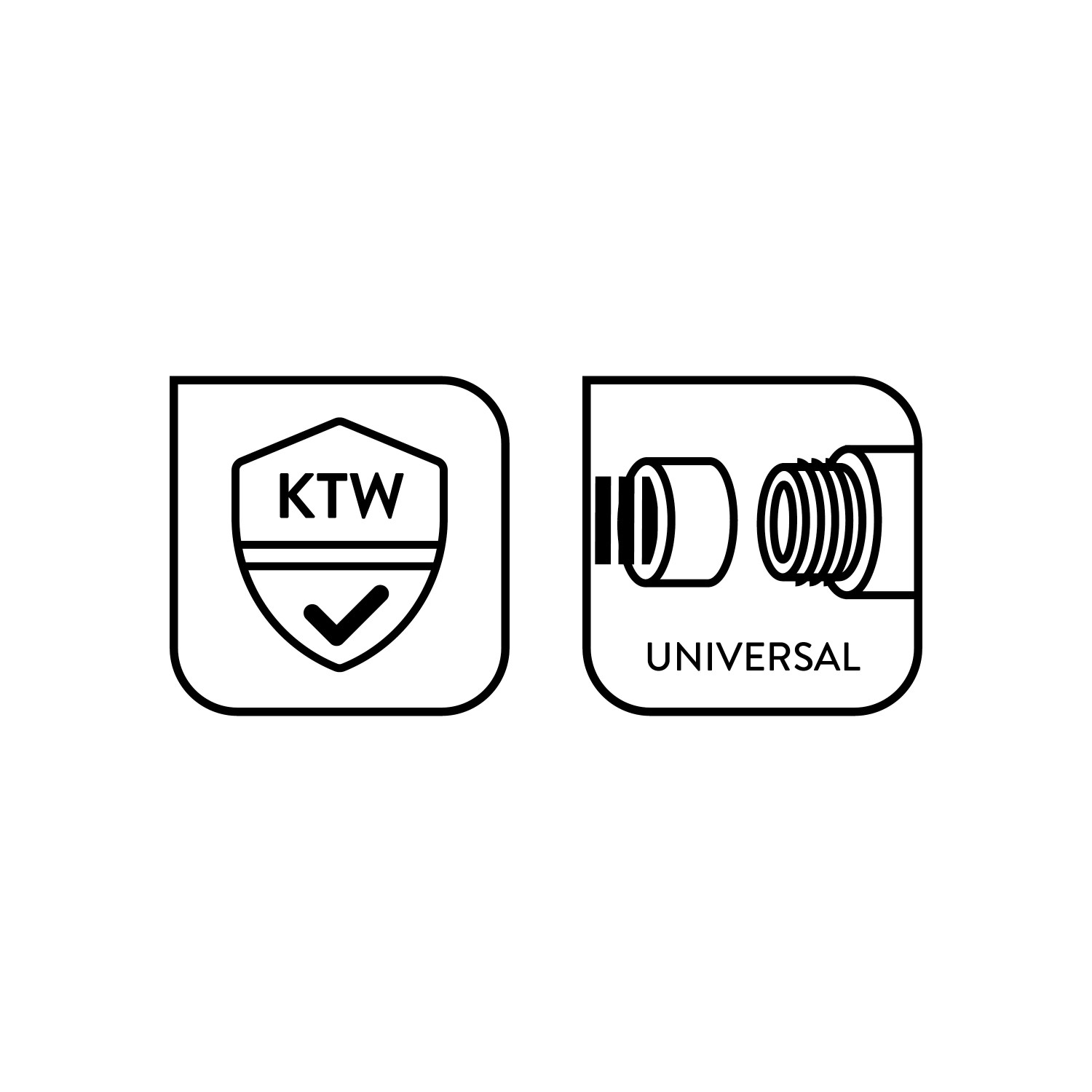 Symbolbild: KTW-Zertifikat und Universalanschluss für baliv Handbrause.