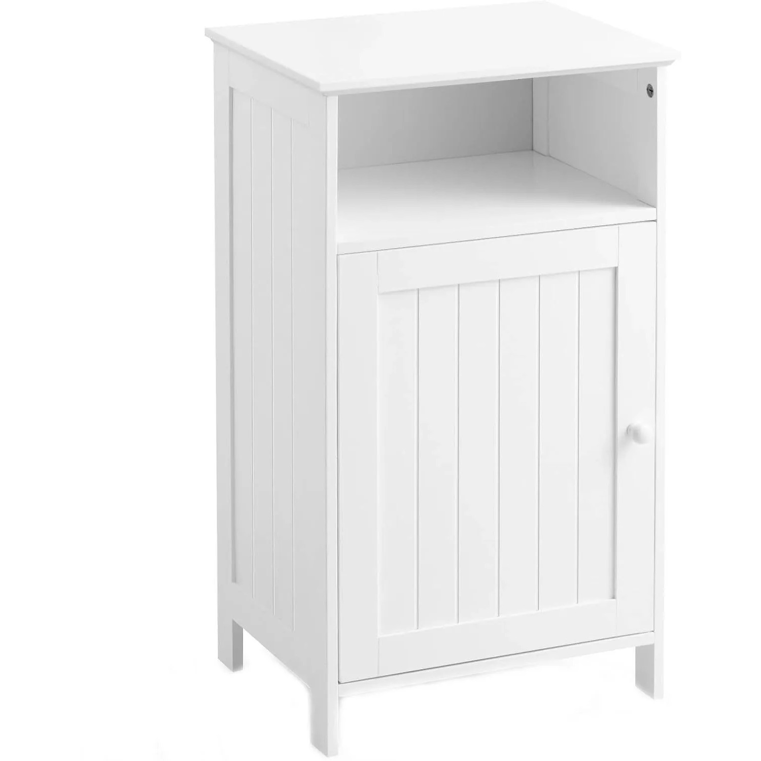 Costway Badschrank mit Tür und Regal Weiß 40 x 30 x 70 cm günstig online kaufen