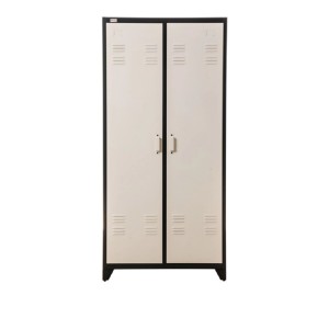 Jet-Line Spind-Stahlschrank Odessa, anthrazit-weiß, abschließbar, mit Lüftungsschlitzen.