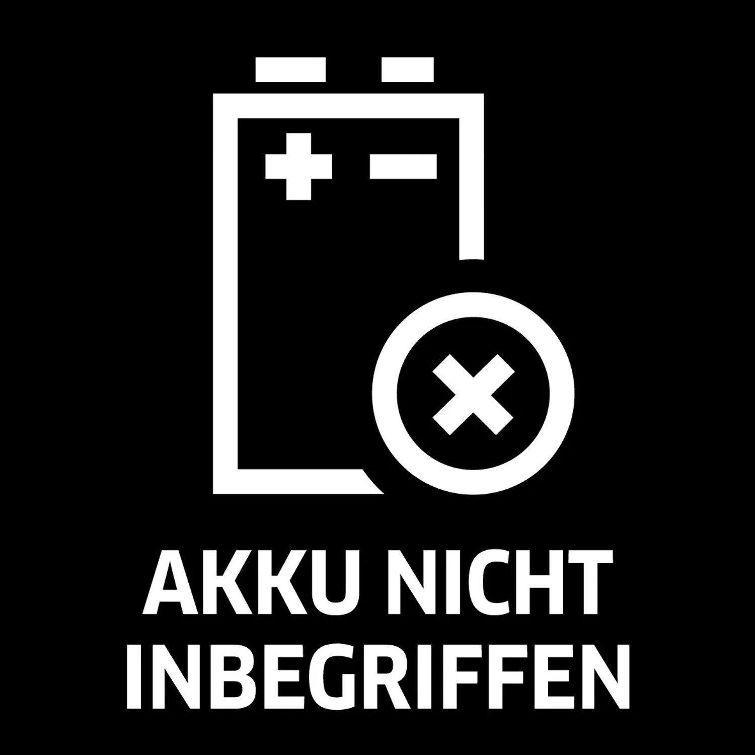 Symbol: Akku für Kärcher Nass-Trockensauger WD 3-18 nicht enthalten.