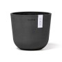 Ecopots Oslo Mini Pflanztopf, dunkelgrau, 16x14 cm, ideal für Innen- und Außenbereich.