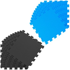 LittleTom Puzzlematte, 18-teilig, schwarz & dunkelblau, ideal als Spielmatte für Babys und Kinder.