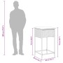vidaXL Gartenbar-Set, 5-teilig, grau, Poly Rattan, mit Maßangaben.