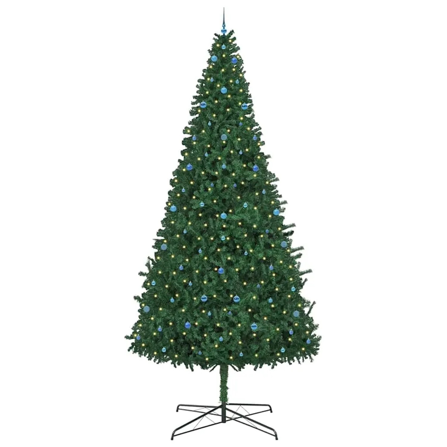 vidaXL Weihnachtsbaum mit Dekorativen Lichterketten Grün 400 cm PVC 3394823