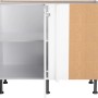 Optifit Eck-Unterschrank Rurik986, 100/65x87x58,4 cm, Weiß Glanz, mit Tür und Einlegeboden.