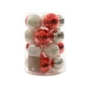 Kaemingk Weihnachtsbaumkugeln Glas  6 cm 20 Stueck Mix Emaille Matt