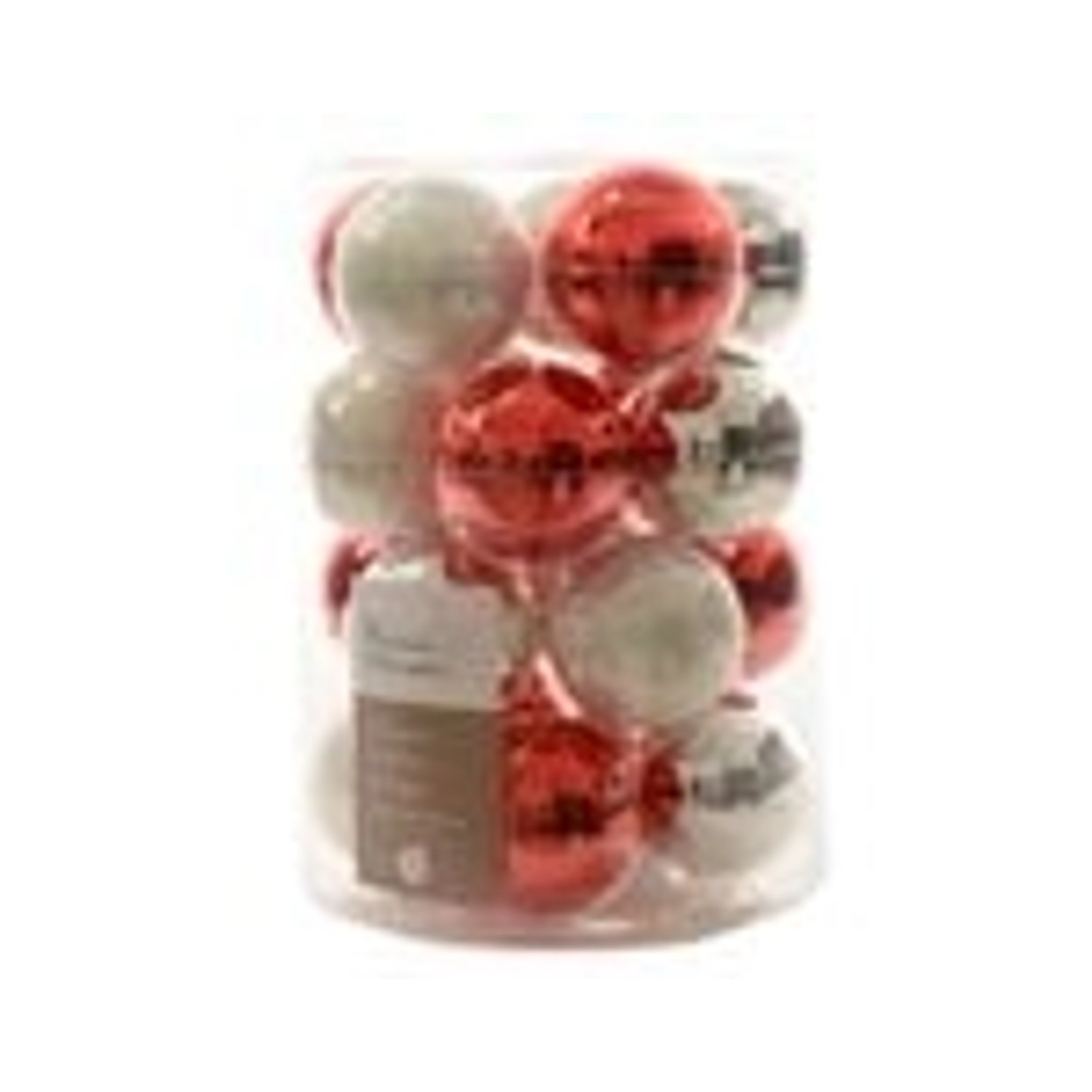 Kaemingk Weihnachtsbaumkugeln Glas  6 cm 20 Stueck Mix Emaille Matt