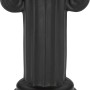 Schwarzer Kerzenhalter im Modern Antique Stil, 10,1 cm hoch, aus Keramik.