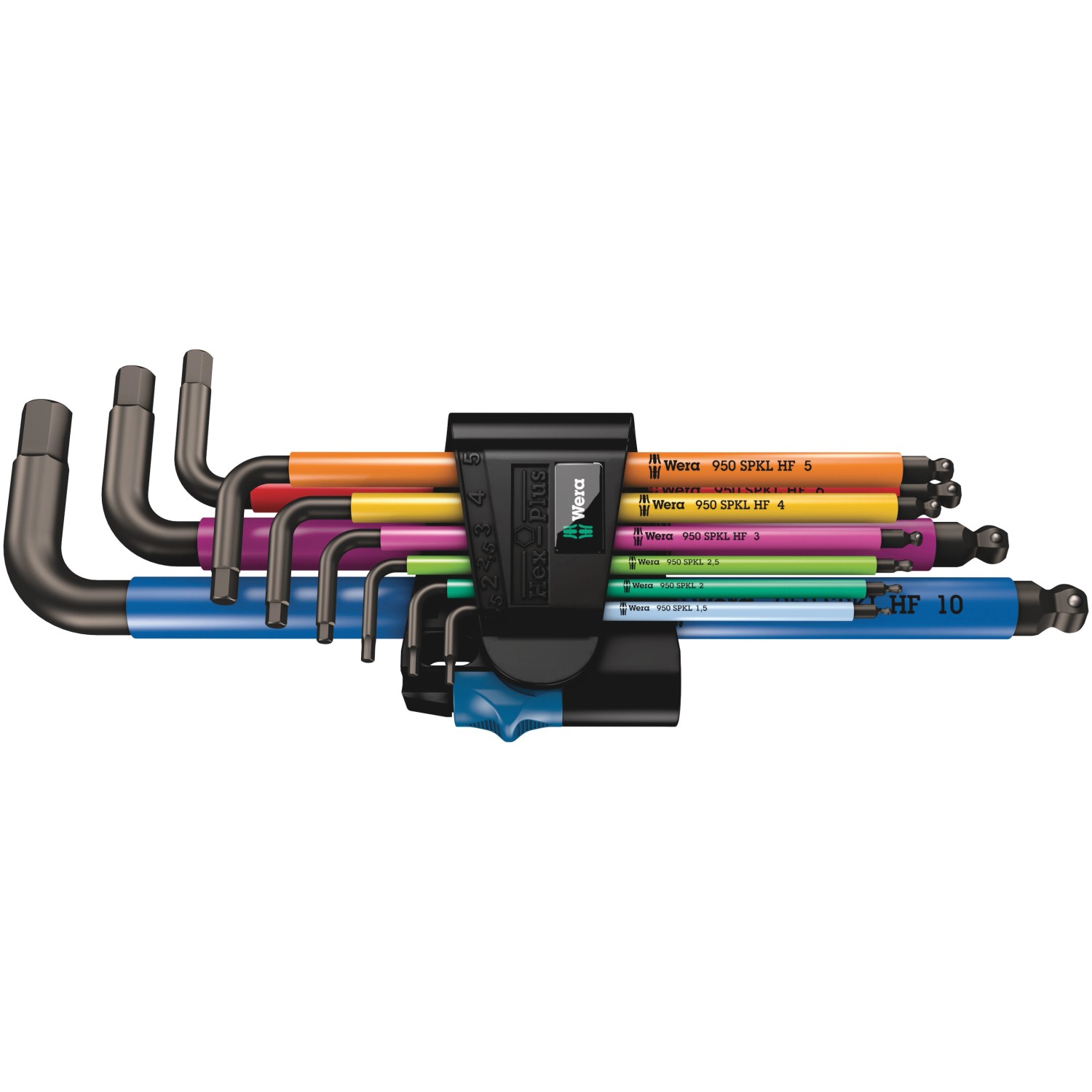 Wera Winkelschlüsselsatz 950/9 Hex-Plus Multicolour HF 1 BlackLaser 9-teilig