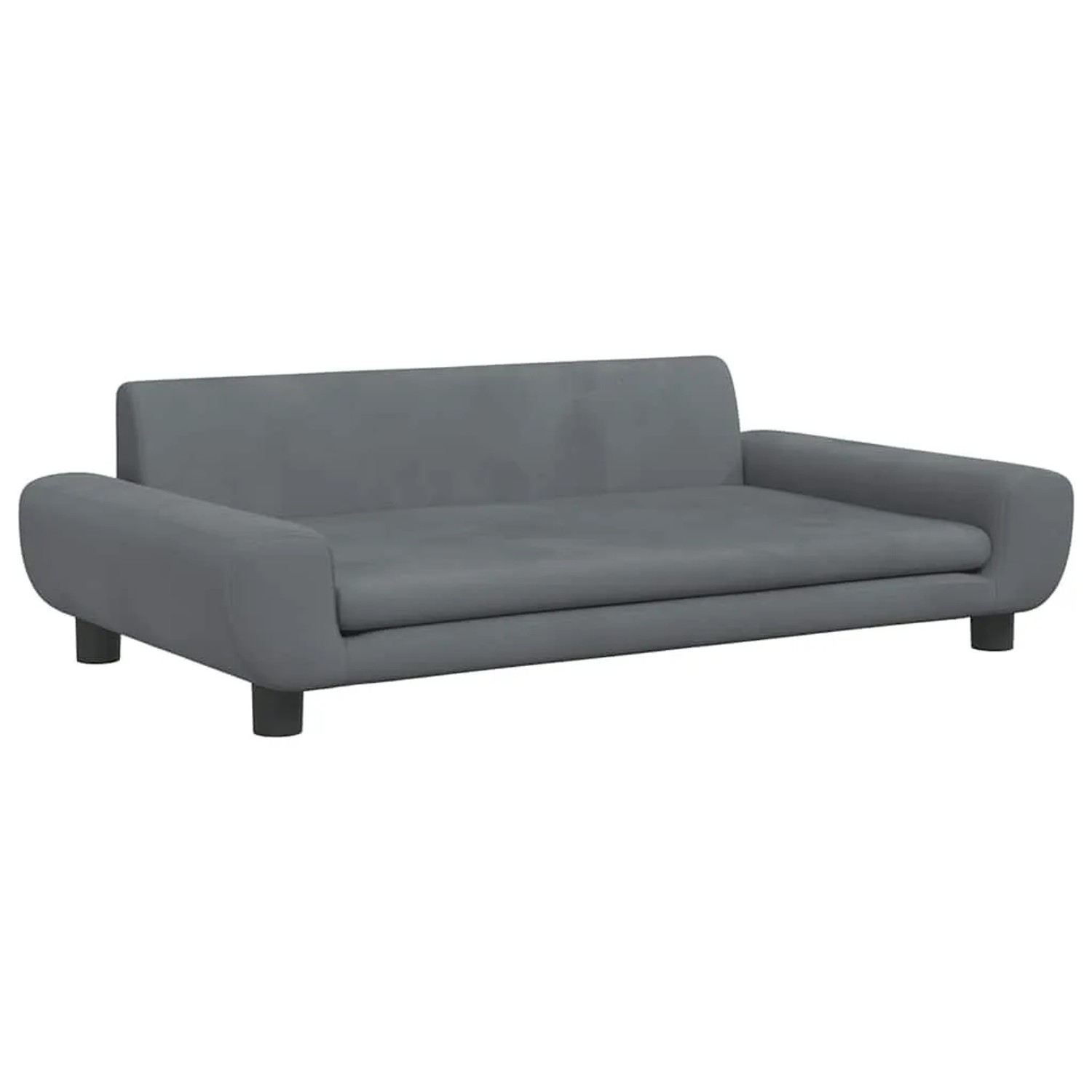 vidaXL Kindersofa Dunkelgrau 100x54x33 cm Samt 3196381