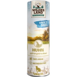 Wildes Land Katzen-Snack Freeze Dried Huhn, 30g Packung. Katzenleckerli mit 100% Huhn.