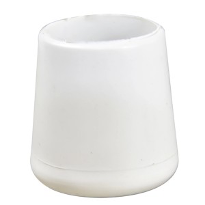 Weiße Wagner Kappe EH 0628 (Ø 1,9 cm) für Stahlrohrmöbel, 4er-Set.