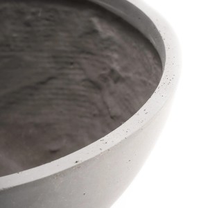 Pflanzwerk Pflanzschale Bowl Premium Frostbeständig Lotus-Effekt 28 cm Grau