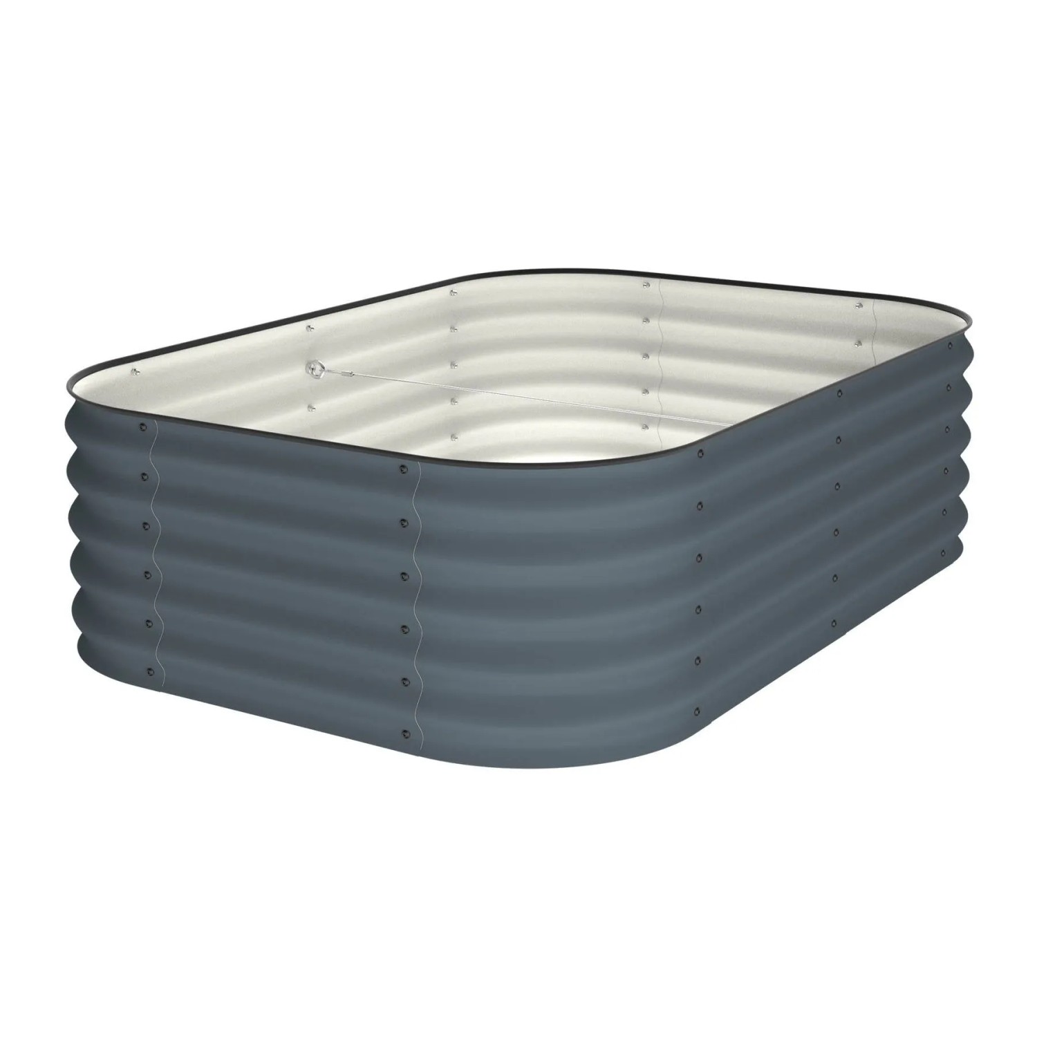 VidaAtHome.de ALVARE Gartenbeet 108 x 155 x 43 cm Graphitgrau mit Schwarz