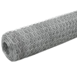 vidaXL Drahtzaun Verzinkter Stahl 25x1,5 m Silbern 143325