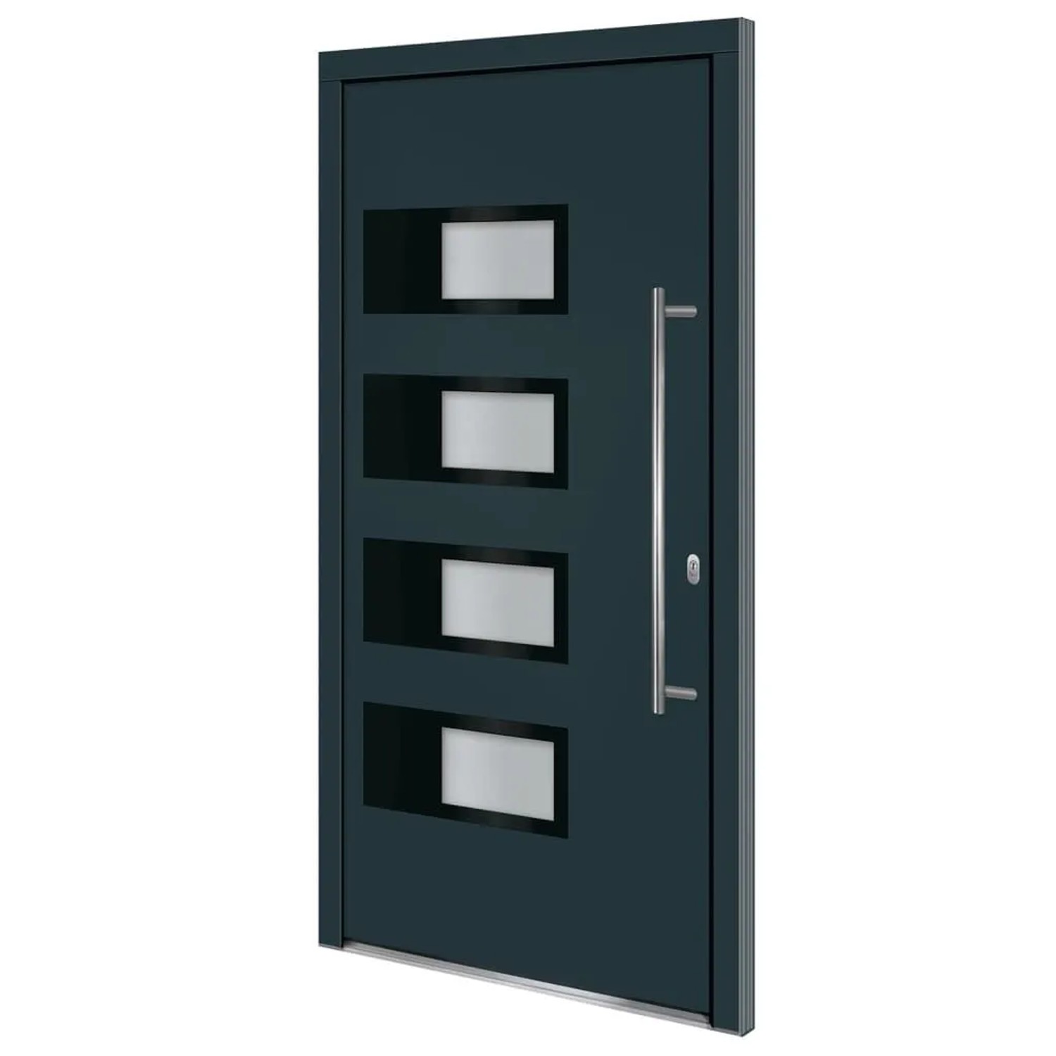 vidaXL Haustür Anthrazit 110x210 cm Aluminium und PVC 3157070