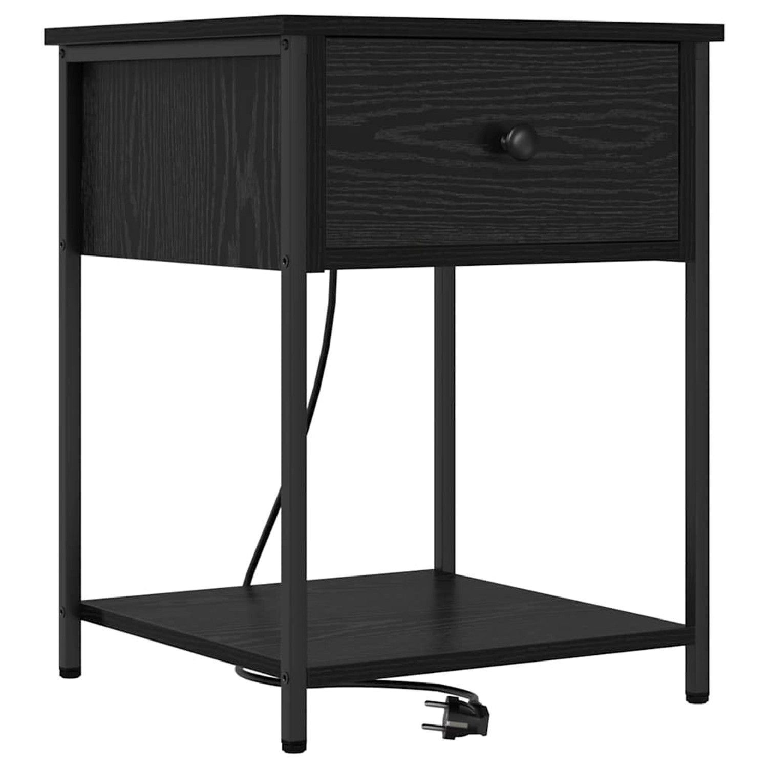 vidaXL Nachttisch Schwarze Eiche 42 x 41 x 56 cm Holzwerkstoff 859420 günstig online kaufen