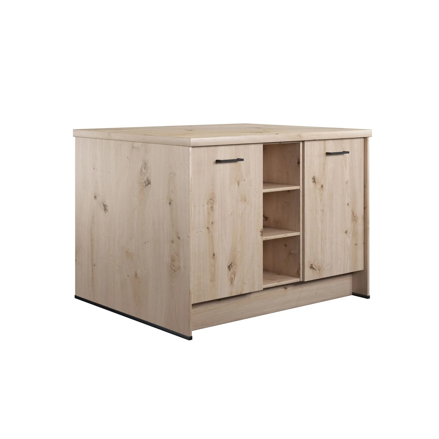 Impuls Küchen Kücheninsel IBZ4123I1 123,4 cm Eiche Hell Holznachbildung