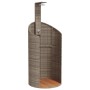vidaXL Gartendusche Grau 100x100x241,5 cm Poly Rattan Akazienholz 368213