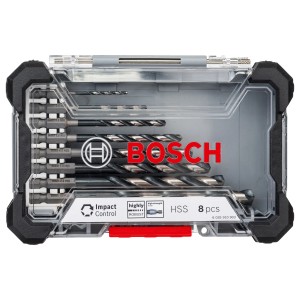 Bosch HSS-Bohrer-Set Impact Control, 8-teilig im Kasten. Spiralbohrer für Metall.