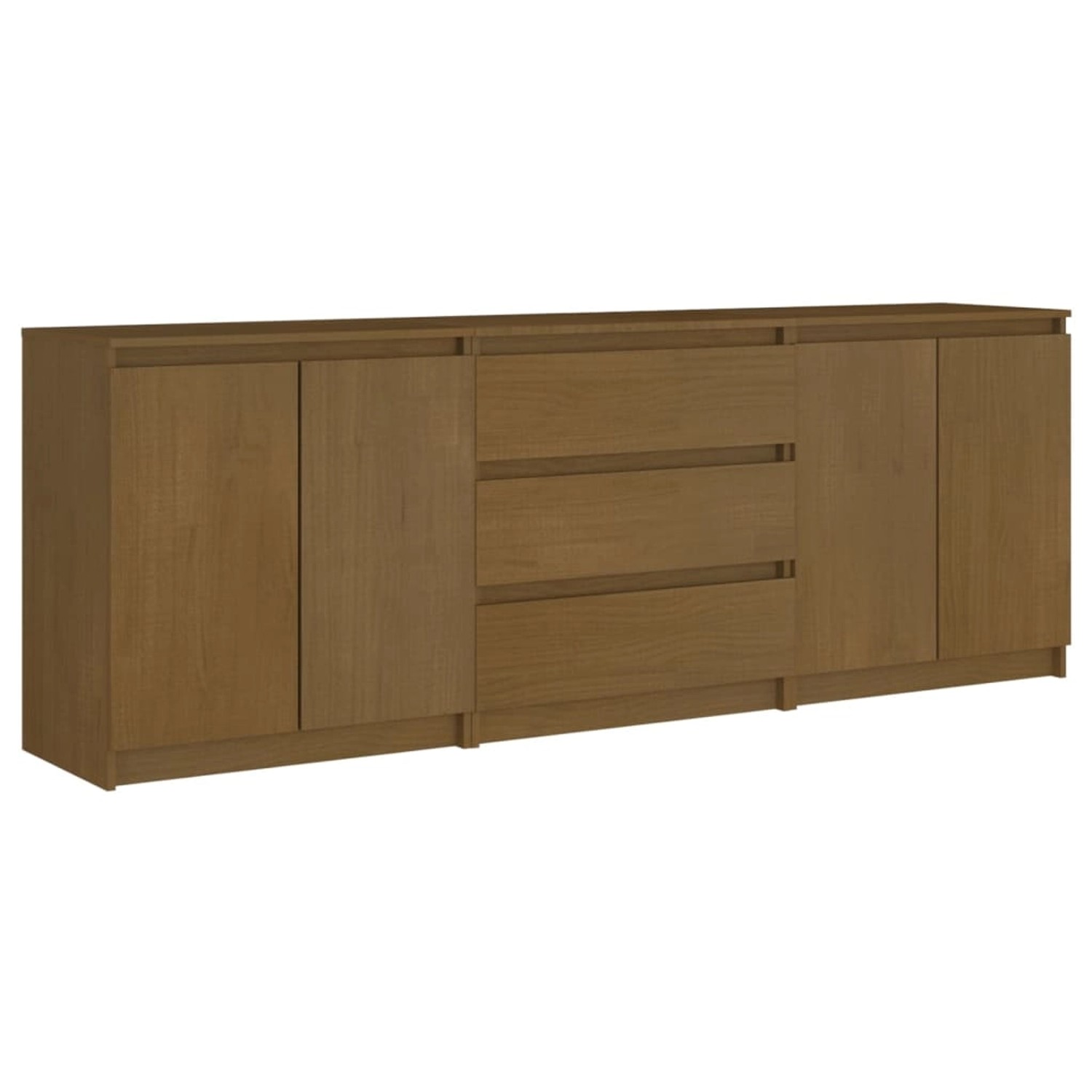 vidaXL Beistellschrank Honigbraun 180x36x65 cm Massivholz Kiefer