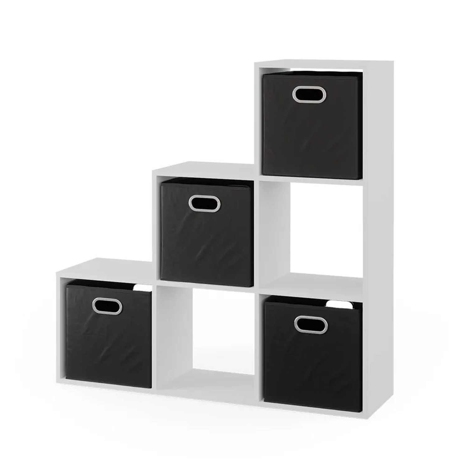 Vicco Treppenregal Weiß 105 x 108 mit Faltboxen Art Nr 36998