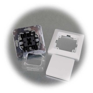 ChiliTec MILOS Taster Weiß Matt mit Rahmen Unterputz