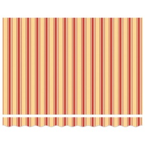 Gelbe vidaXL Markise, 300x250 cm, mit Streifenmuster für Terrasse & Garten.