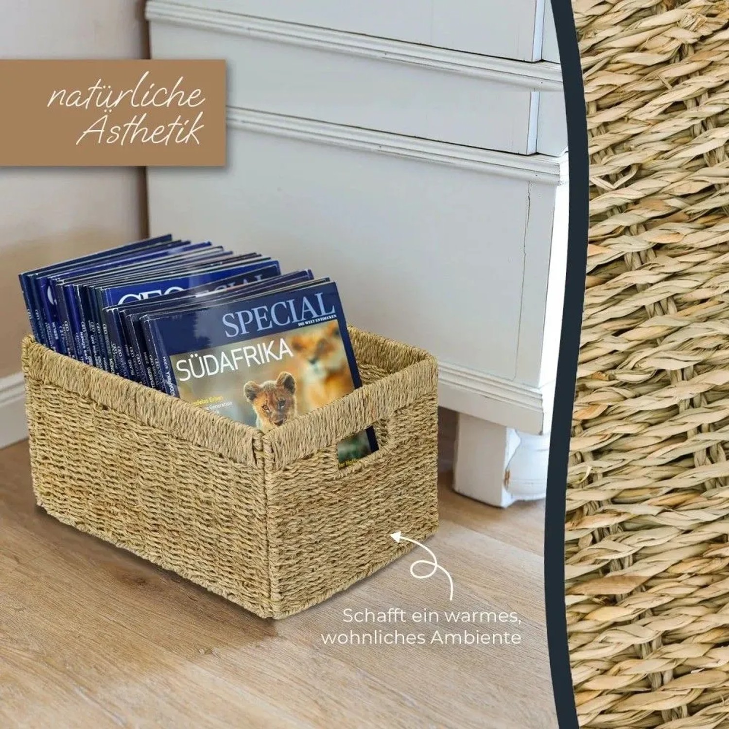 HMF Aufbewahrungskorb geflochten Billy Regal Seegras 35 x 25 x 20 cm kaufen bei OBI