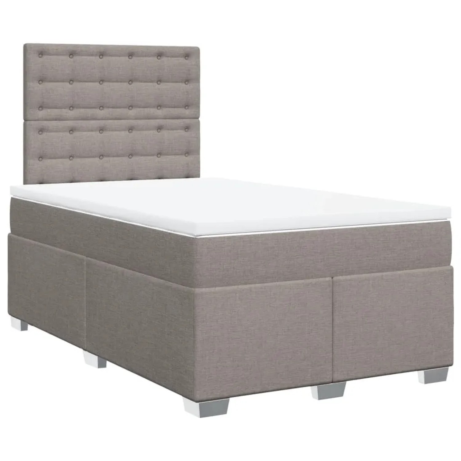 vidaXL Boxspringbett mit Matratze Taupe 120x190 cm Stoff 3292745 günstig online kaufen
