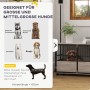 PawHut Hundekäfig: Elegante Hundebox für mittelgroße bis große Hunde, mit zwei Türen für einfachen Zugang.