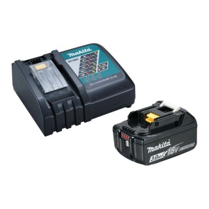 Makita Akku-Set 18V 3,0Ah mit Ladegerät für Elektrowerkzeuge.