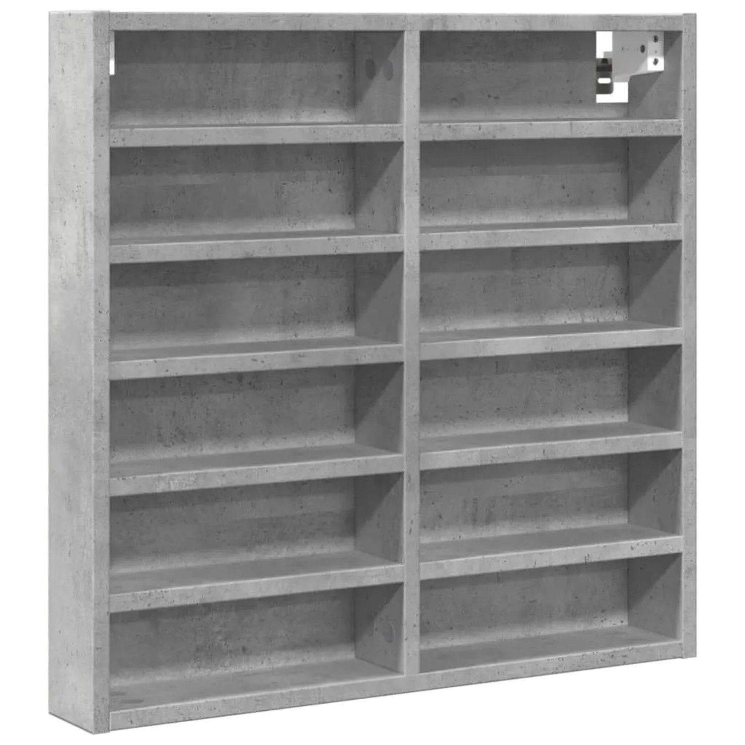 vidaXL Vitrinenschrank Betongrau 60x8,5x58 cm Holzwerkstoff 847964