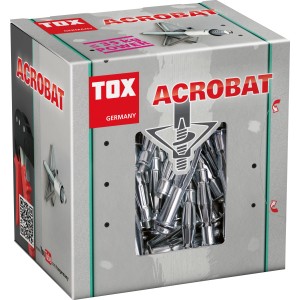Tox Acrobat M6/65 Metall-Hohlraumdübel, 25 Stück im Karton.