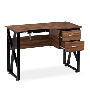 Relaxdays Schreibtisch Spanplatte Schwarz Neigbar 75 cm x 110 cm x 55 cm
