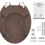 Schütte WC-Sitz MDF Dark Wood mit Absenkautomatik und Befestigungsmaterial.