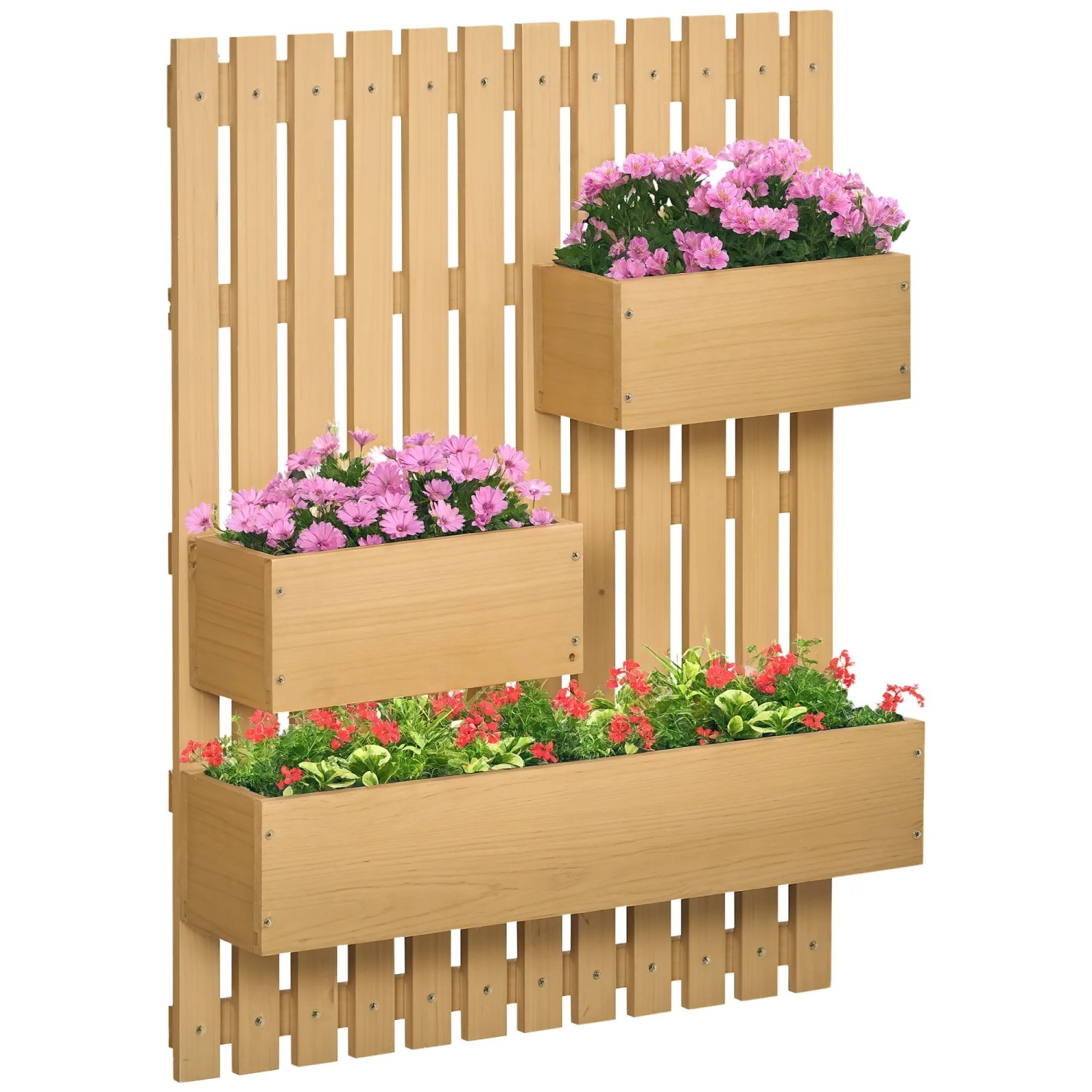 Outsunny Hochbeet Tannenholz Naturholz 60L x 49B x 47H cm