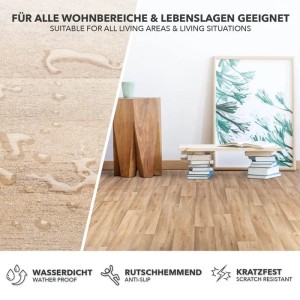 Karat CV Bodenbelag Atlantic Silk Oak, PVC Boden in Holzoptik, wasserfest und abriebfest.