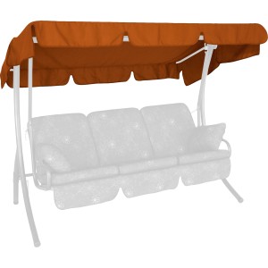 Terracotta Sonnendach (145x210 cm) für Hollywoodschaukel. Swingtex-Gewebe, wasserabweisend.