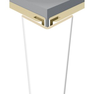 Weiße Winkelleiste (28x28 mm) für Paneele, zur Verkleidung von 90° Außenecken.