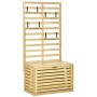 Outsunny Aufbewahrungsbox mit Rankhilfe aus Holz, 80x45x160cm. Gartenbox mit Spalier und Regalen.