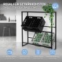 ML-Design Getränkekistenregal aus Stahl, anthrazit, für 6-8 Kisten, mit Ablage. Weinregal für Getränke.