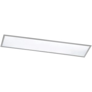 Flache, rechteckige Trio Smart LED Deckenleuchte Griffin in Nickel matt. Smarte Steuerung per App.