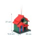 Relaxdays Vogelhaus Kiefernholz Mehrfarbig Wetterfest 23 cm x 18 cm x 13 cm_4