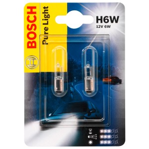 Bosch GLL H6 W Lampe für Standlicht und Anzeigen, 12V 6W im Set
