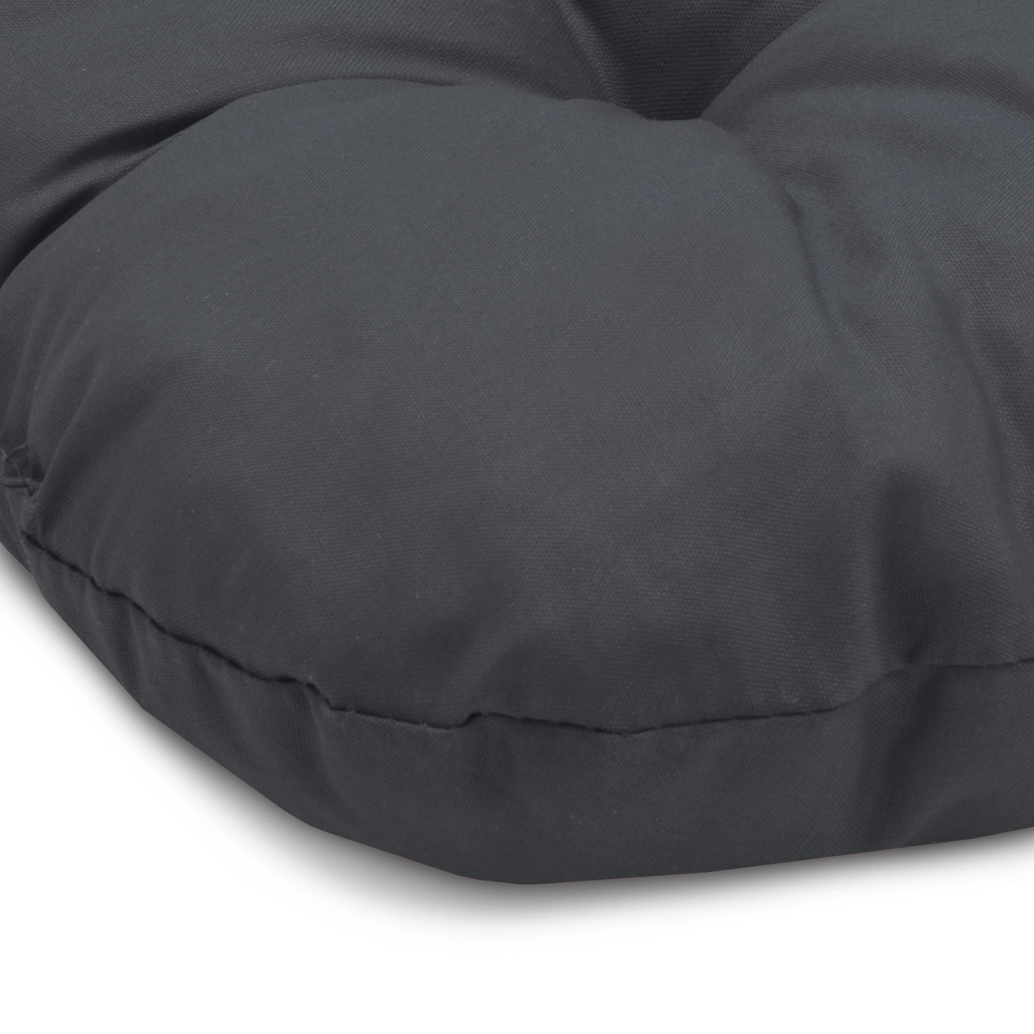 Beautissu Lisa Stuhlkissen, 40x40cm, Anthrazit, 4er-Set. Quadratisches Sitzkissen mit Steppung.