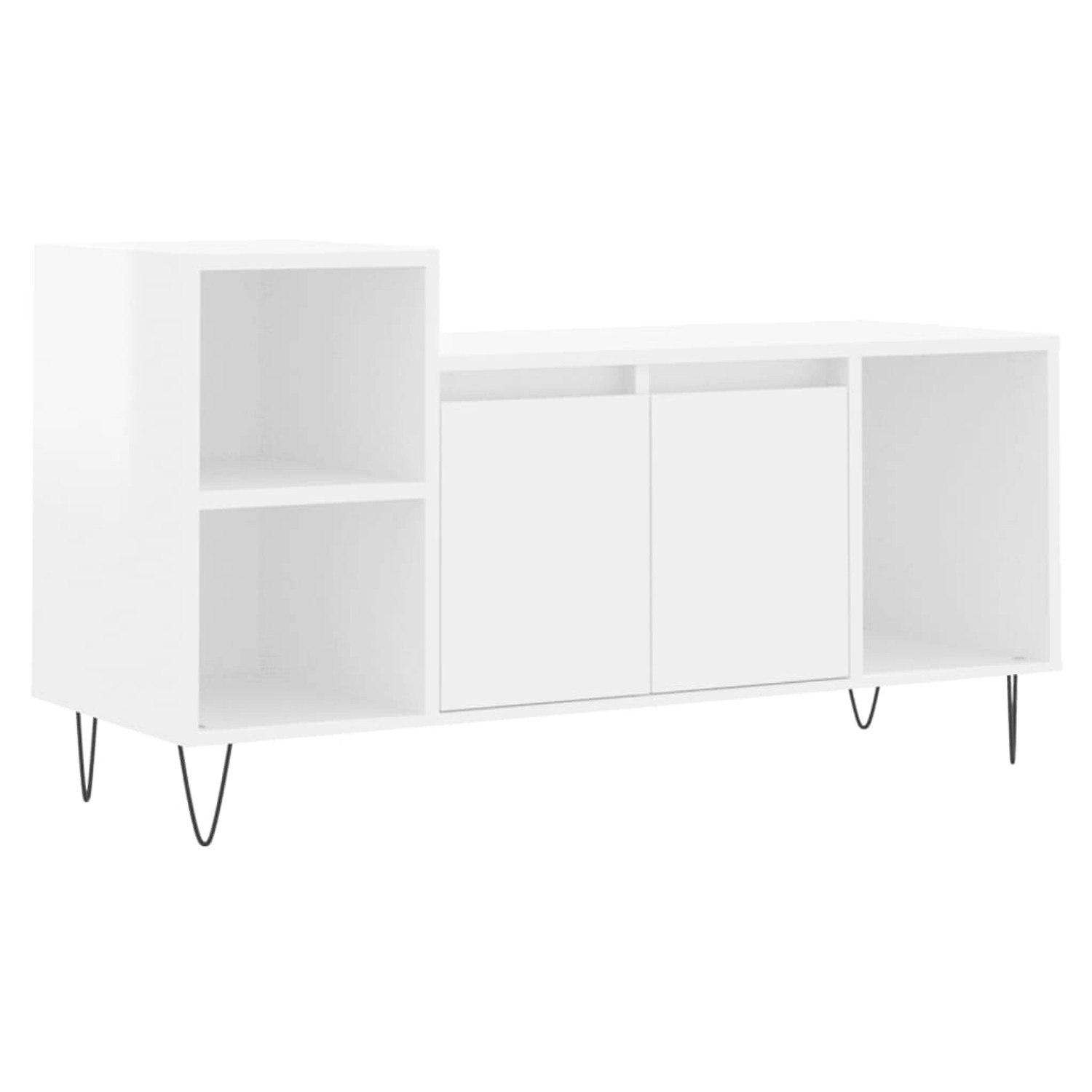 vidaXL TV-Schrank Hochglanz-Weiß 100x35x55 cm Holzwerkstoff 831318 günstig online kaufen
